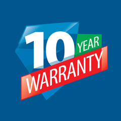vector logo 10 years warranty