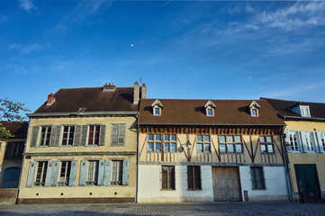 tenement house in old town of Troyes, France.