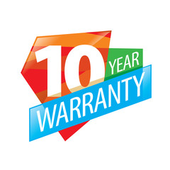 vector logo 10 years warranty