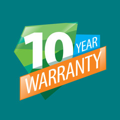 vector logo 10 years warranty