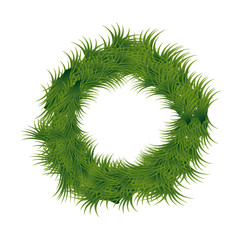 christmas wreath decoration icon vector illustration design