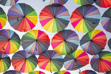 Fototapeta na wymiar Colorful umbrellas background