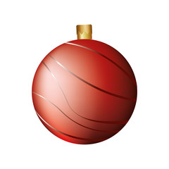 christmas ball decorative icon vector illustration design