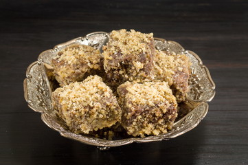 walnut lamingotns on a plate