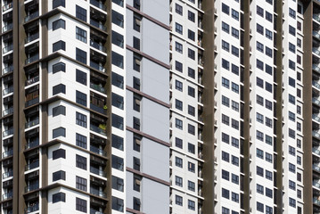 Apartment building / View of balconies of apartment building.