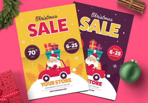 Cute Christmas Sale Flyer Layout