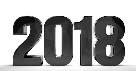 2018 new year isolated 3d render sylvester number
