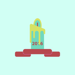 candle Vector illustration candle with old year number