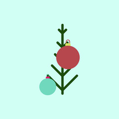 christmas tree Vector illustration christmas tree decorated with balls