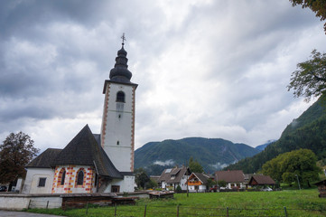 Fototapeta premium St. Paul's Church, Stara Fužina, Slovenia