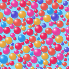 Bright seamless abstract pattern. Colorful balloons on the light background..