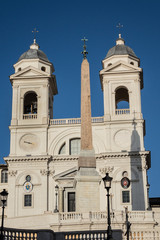 Santissima Trinita dei Monti - French church (1585) Rome, Italy.
