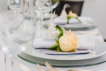 Wedding table details with flower
