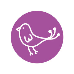 cute bird drawing isolated icon vector illustration design