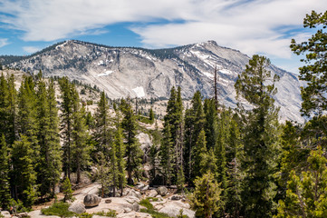 View from Olmsted Point, Tioga Road in Yosemite National Park, California, USA