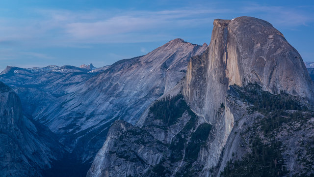 Half dome at late evening, taken from Glacier Point, Yosemite National Park, California, USA