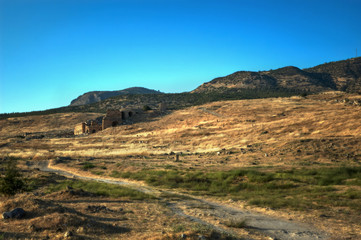 Fototapeta na wymiar Landscape with ruins. Turkey.