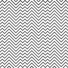 Black and white minimal simple seamless pattern. Retro vintage monochrome zigzag chevron ornament.