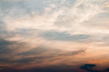 Fototapeta na wymiar colorful dramatic sky with cloud at sunset