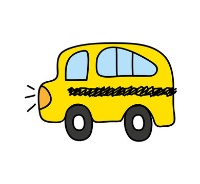 bus school drawing isolated icon vector illustration design