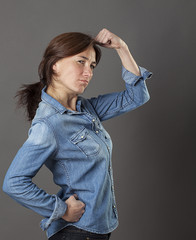 concept of strong middle aged woman for sexy modern power