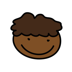 cute kid drawing isolated icon vector illustration design