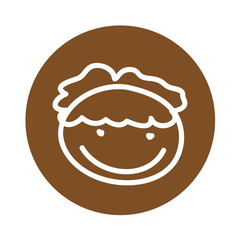 cute kid drawing isolated icon vector illustration design