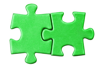 Fototapeta premium puzzle pieces on white background