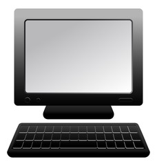Fototapeta premium Realistic desktop computer illustration. Vector