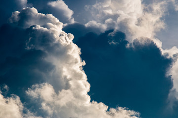 colorful dramatic sky with cloud at sunset