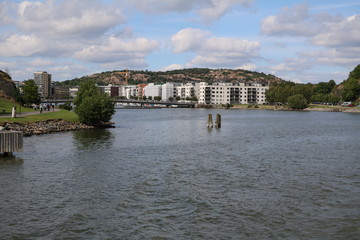 View from Göta Canal to Gothenburg, Sweden Scandinavia