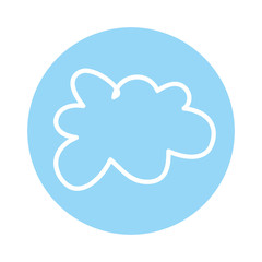 cute cloud isolated icon vector illustration design