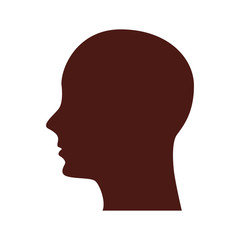 head human profile isolated icon vector illustration design