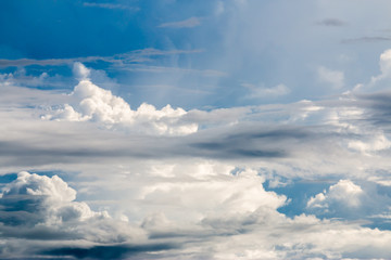 colorful dramatic sky with cloud at sunset