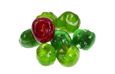 Candied Green and Red Cherries