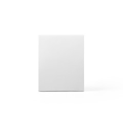 White blank jewelry paper box front view isolated on white background. Packaging template mockup collection. With clipping Path included.
