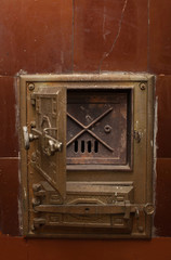 doors antique German stove of the early twentieth century