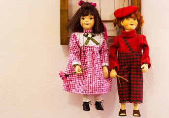 children marionettes in Prague