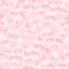 Heart pattern. Vector seamless pink love background
