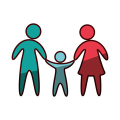 family parents silhouette isolated icon vector illustration design