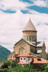 Fototapeta na wymiar Mtskheta Georgia. Svetitskhoveli Cathedral Living Pillar. Summer