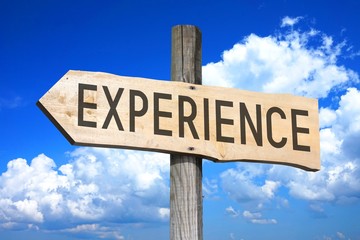 Experience - wooden signpost