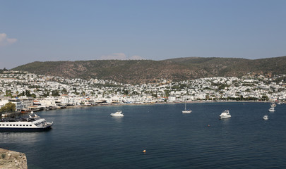Fototapeta na wymiar Bodrum Town in Aegean Coast of Turkey