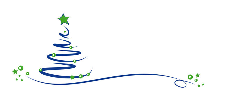 weihnachtsbaum mit kugeln und sternen
