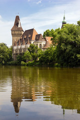 Fototapeta na wymiar Vajdahunyad Castle in the City Park of Budapest, Hungary
