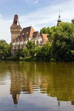 Vajdahunyad Castle in the City Park of Budapest, Hungary