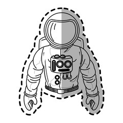 Astronaut cartoon icon. Spaceman cosmonaut pilot space and science theme. Isolated design. Vector illustration