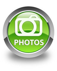 Photos (camera icon) glossy green round button