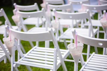 Chairs for wedding ceremony