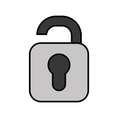 padlock secure isolated icon vector illustration design